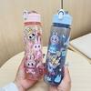 750ml Cute Cartoon Water Bottle Leakproof Plastic Straw Cup Portable Outdoor Travel Large Capacity Sports Water Bottle