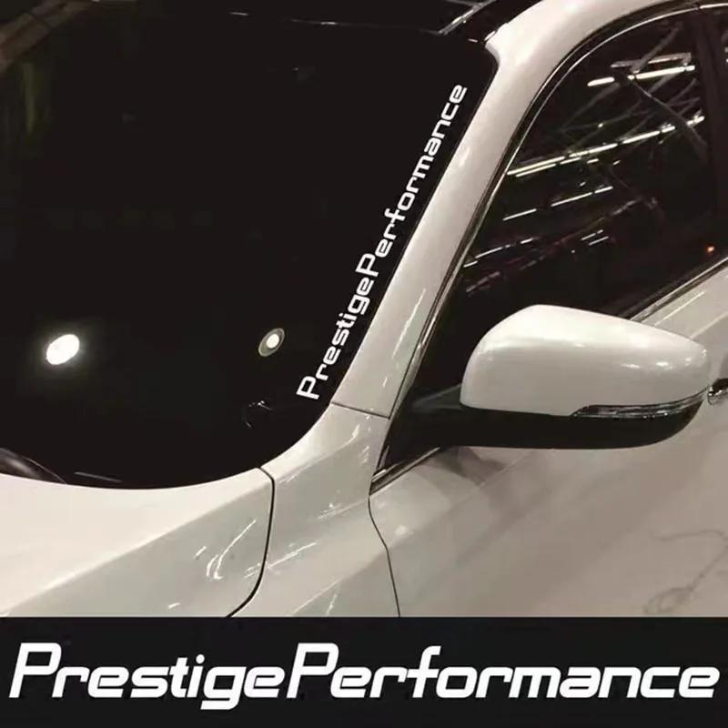 1 шт. Стикеры на лобовое стекло автомобиля Prestige Performance, солнцезащитные наклейки на заднее стекло и двери, виниловая пленка, креативные автоаксессуары