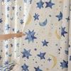 1 шт. LOZUJOJU Нордический стиль 90% Блэкаут Шторы Ручная роспись Звезда и Луна Печатные Детские шторы для Спальни Гостиной Окна для Домашнего Декора