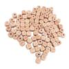 100PCS Alphabet Wooden Beads 12mm Side Length Cube 4.5mm Hole Diameter Wooden Letter Beads for Handcraft