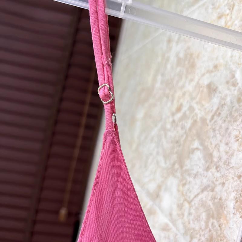 Розовое платье-слинг феи - Женское летнее длинное платье во французском стиле 2025 года