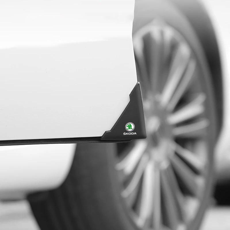 2 шт. Силиконовые защитные накладки на углы дверей автомобиля, предотвращающие столкновения, для Skoda Octavia Fabia A7 Kamiq Kapoq Kodiaq Rapid SCALA Superb Yeti Derivati