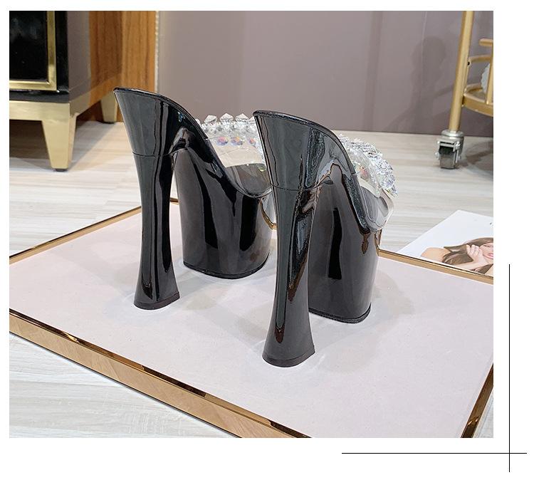 Женские туфли-лодочки с кристаллами для вечеринки, клубные тапочки, туфли-лодочки, женские туфли Zapatos De Mujer, серия 1100, каблук 20 см, платформа LFD 10 см