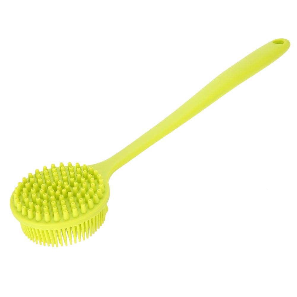 Silicone Body Brush, Handle Soft Shower Exfoliating Brush with Ergonomic Design for Back Massage and Dead Skin Removal