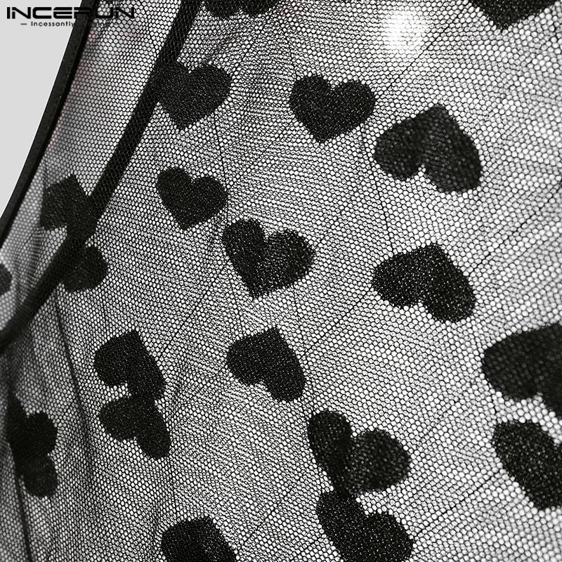 INCERUN Мужские комбинезоны без рукавов с сетчатыми вставками