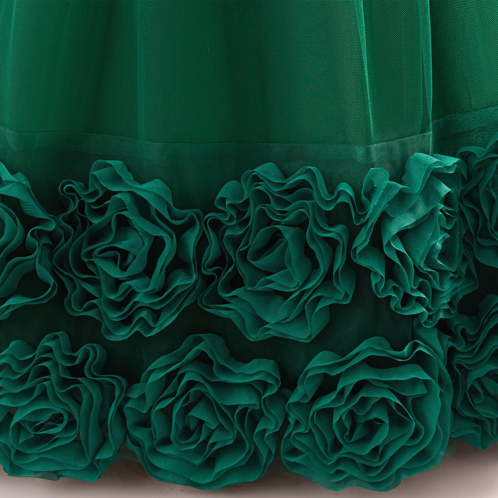 4-14 лет Рождественское платье принцессы для девочек-цветочниц для свадеб Летнее детское торжественное длинное платье с бантом для школьных вечеринок Детская новогодняя одежда