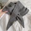 Korean Triangle Scarf Niche 100% Wool Triangular Scarf Women Headscarf Knitted Scarf Multi-Functional Warm Knitted Scarf