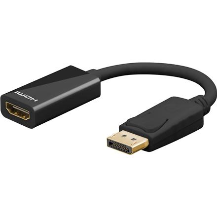 Goobay | DisplayPort Adapter | 19-pin HDMI Type A | female | 20-pin DisplayPort | male | black | 0.1m