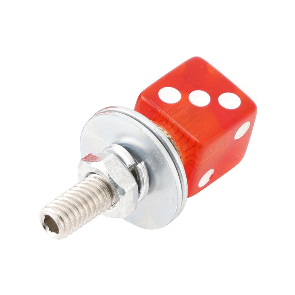 2x Болт-винт для номерного знака Custom DICE Красный пластик Мотоцикл Чоппер Боббер