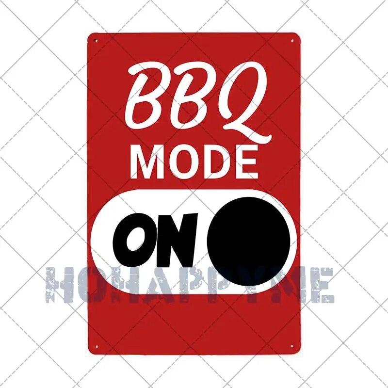 Barbecue Food Hot Dog BBQ Signs Retro Metal Plaque Cafe Bar Pub Signboard Wall Decorative Posters Plate Home Decor 20X30CM