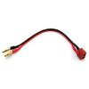 Зарядный кабель T-Plug (мама) на 4 мм Banana (папа) | 32 см Позолоченный | Гибкий и прочный | Для LiPo аккумуляторов, автомобильной аудиосистемы, радиоуправляемых моделей | Красный, Пластик