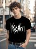 Винтажная футболка с логотипом рок-группы Korn для мужчин и женщин - Bl...