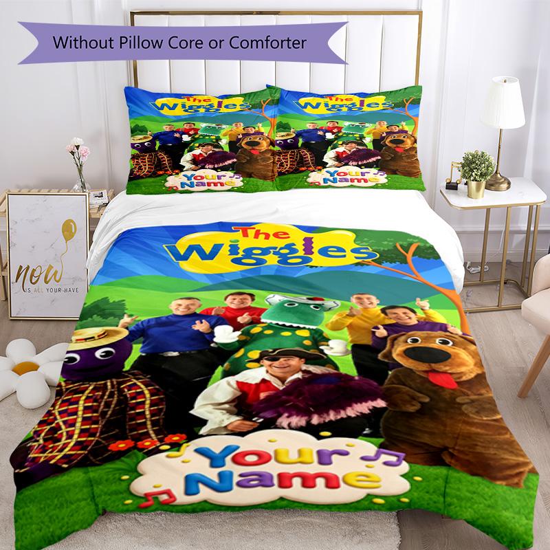 Wiggles Customizable Name Custom Bedding Suitable for Living Rooms Breathable Duvet Cover Custom Room Decor Perfect Gift for Women/Men