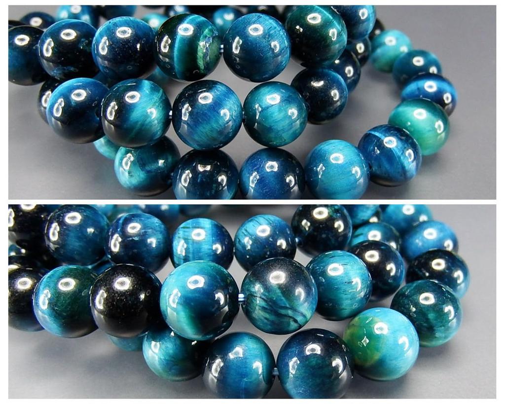 [Стоун Таун] Популярный браслет из натурального морского тигрового глаза цвета AA с бусинами примерно 10 мм