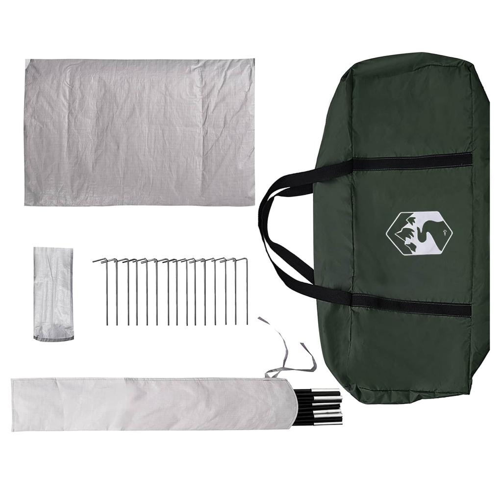 Cabin Tent with Roof Olive Green 400 x 210 x 180 cm Polyester