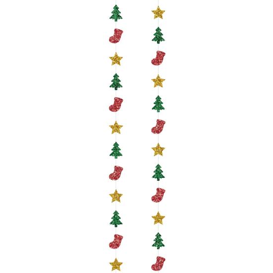 15 шт. рождественских бумажных фонариков, украшения, красные и зеленые помпоны, набор, веселый рождественский баннер для декора вечеринки в помещении и на открытом воздухе