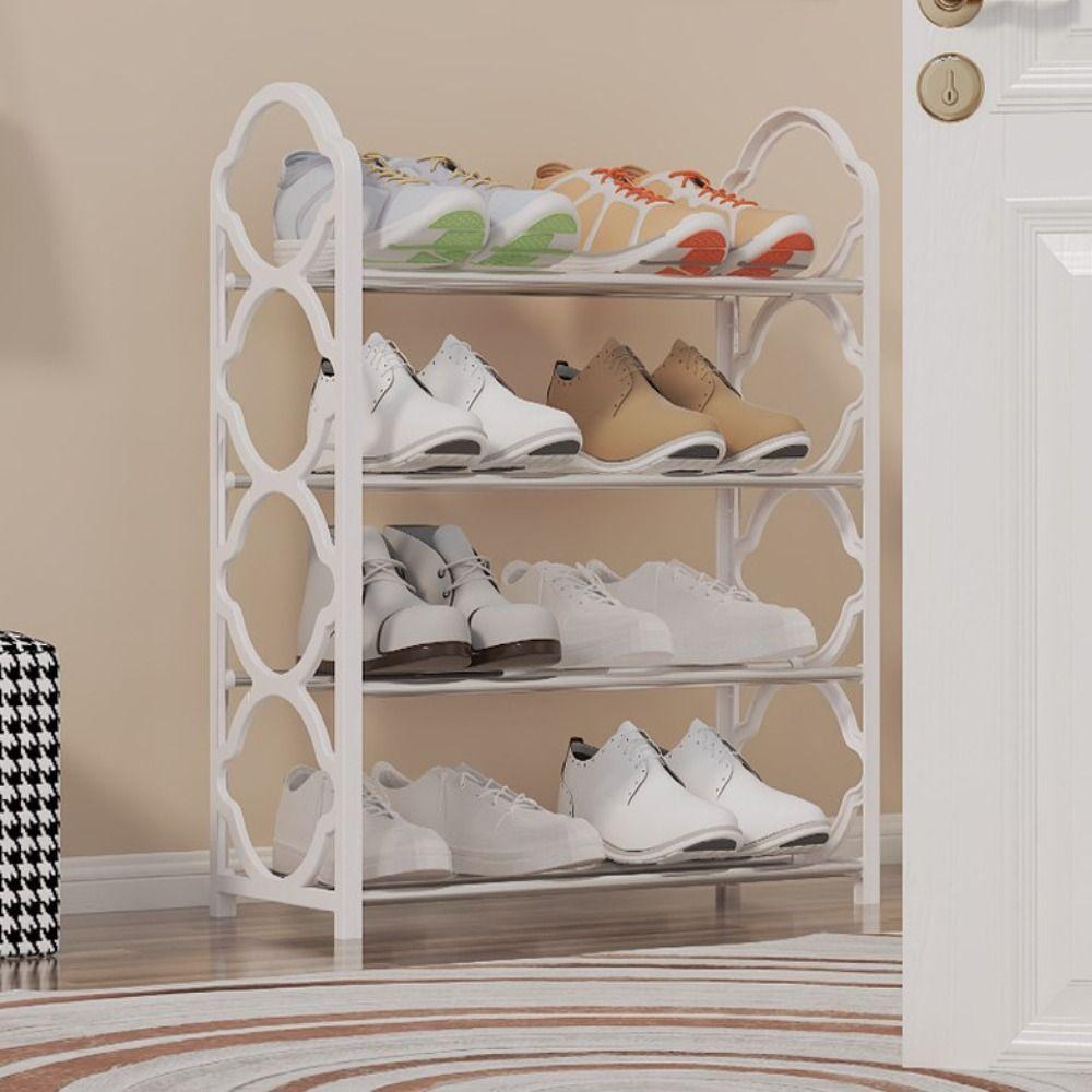 4-слойная полка для обуви Simple Style Shoes Organizeroe Rack Accessories Shoe Cabinet Door