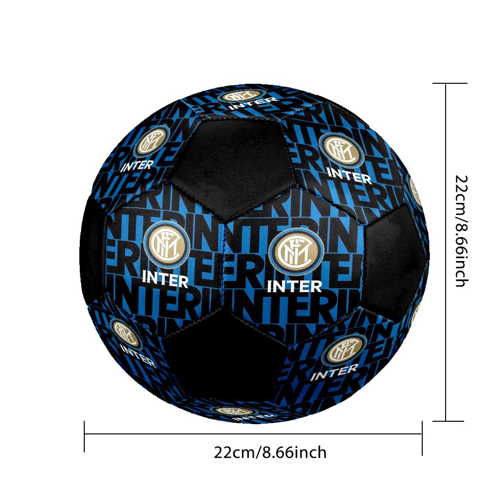 Футбольный мяч для зала Inter Milan, разноцветный, машинная строчка, ПВХ, размер 5, готов для командных тренировок и соревнований, прочный, высокоэластичный, классный спортивный подарок