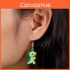 Cartoon Dinosaur Drop Earrings Made Of Soft Clay For Girls Fashion Jewelry Collection