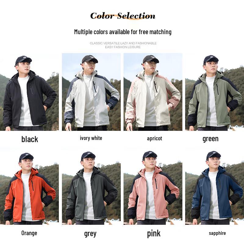 JEANSWEST Men's Loose Fit Hooded Winter Padded Outdoor Jacket