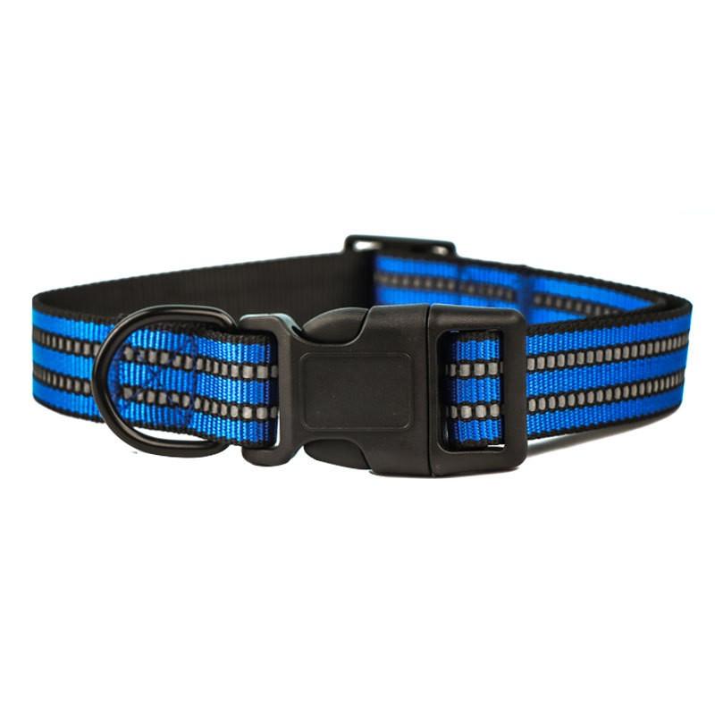 Reflective Dog Collar Outdoor Walking Adjustable Nylon Pet Neck Strap Small Medium Dogs