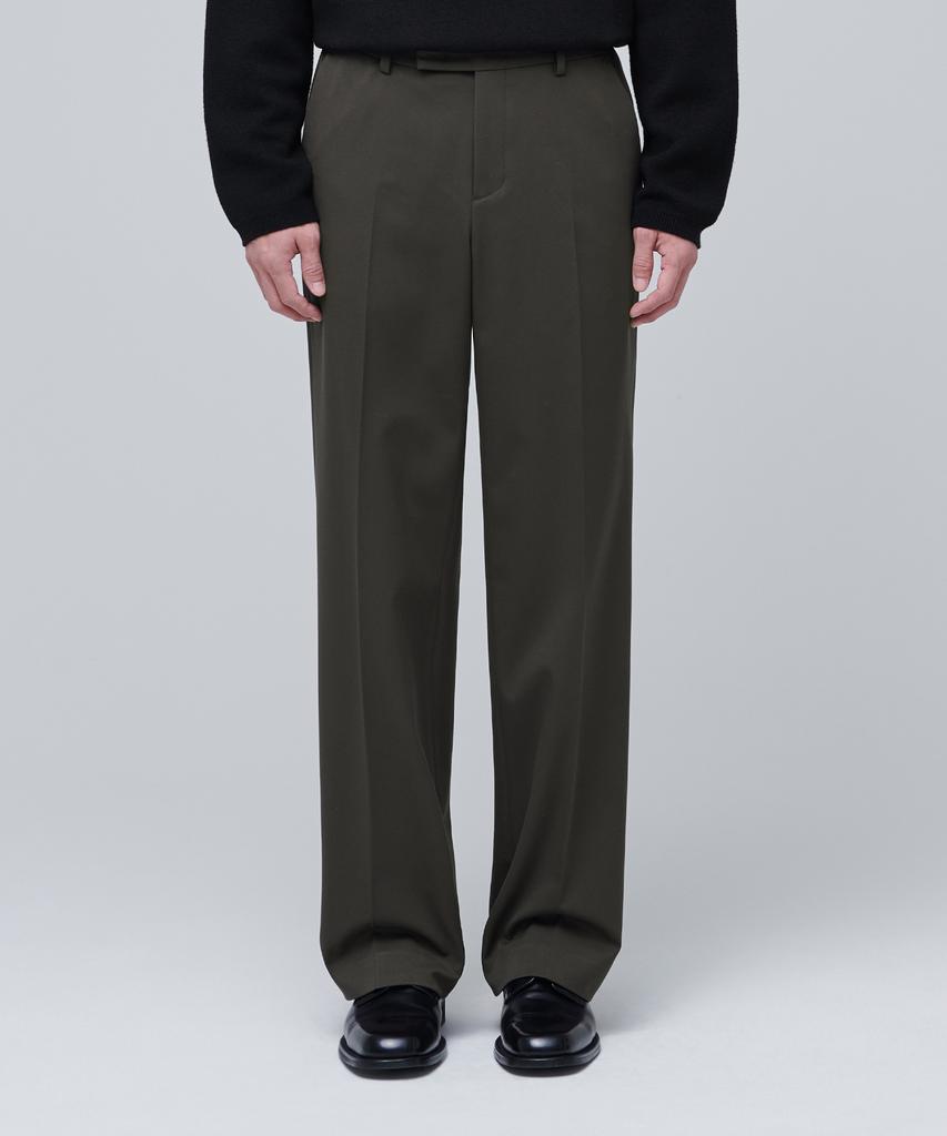 MUSINSA STANDARD Heavyweight Fleece-Lined Wide Hidden Elastic Waist Slacks [Van Dyke Brown]