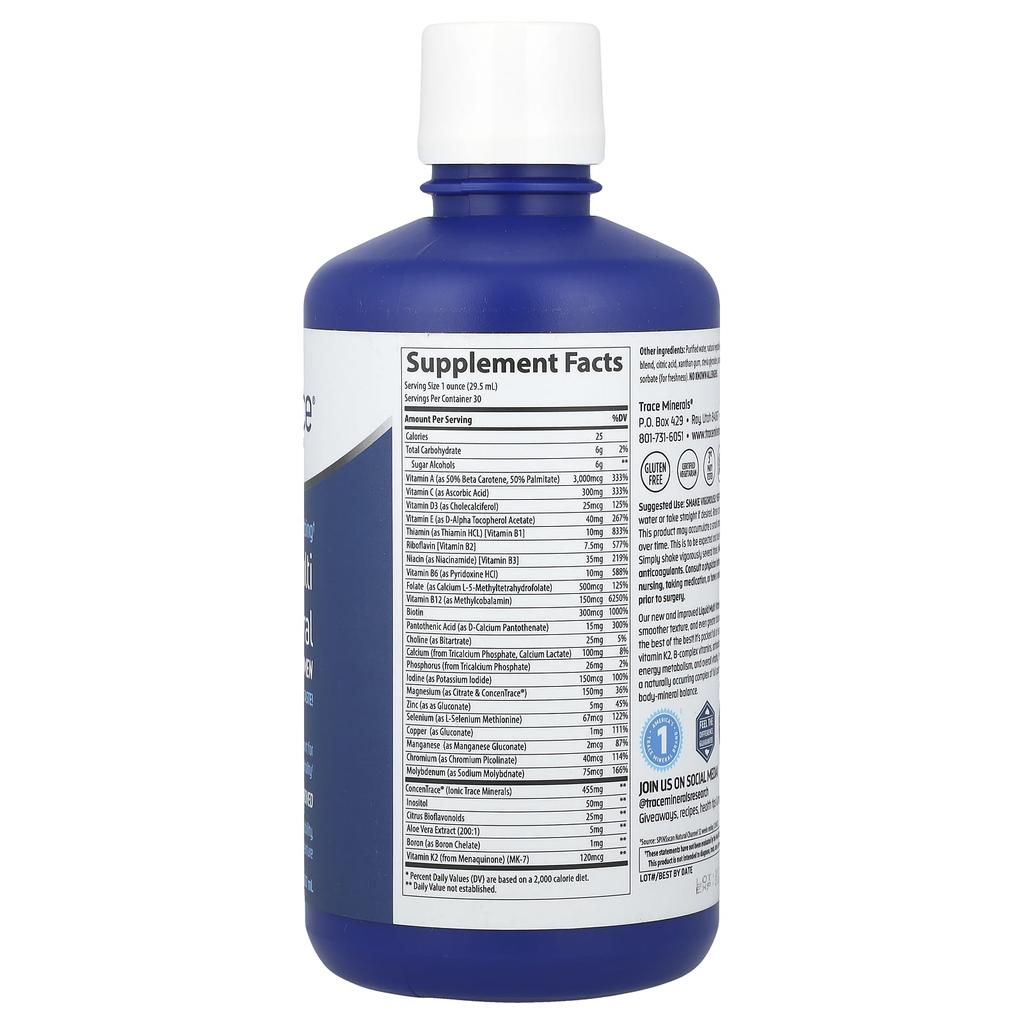 Liquid Multivitamin-Mineral, Men's & Women's, Orange Mango, 887 Ml (30 Fl Oz)