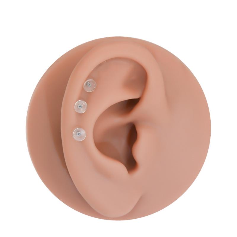 Прозрачный акриловый пирсинг-украшение для губы и хряща - Невидимый адаптер, подходящий для студентов (0.9/1.0)