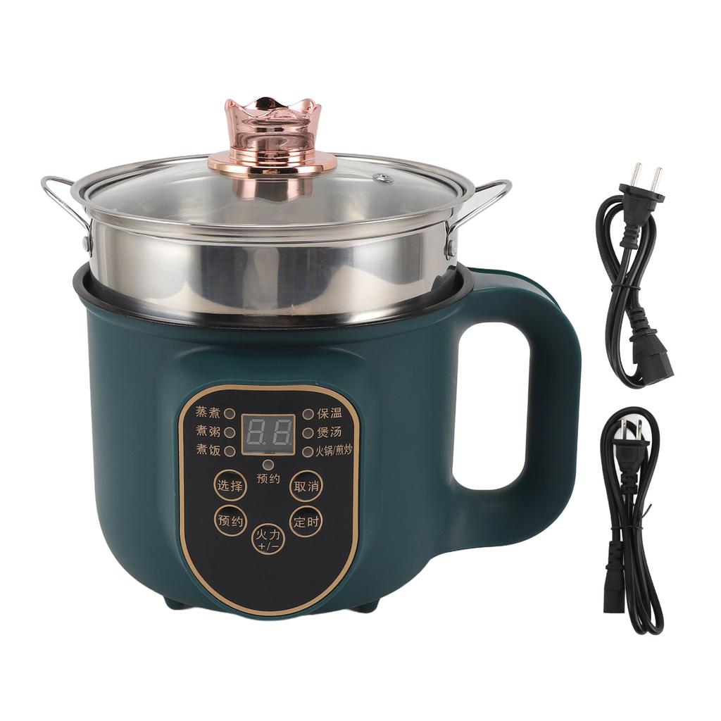 1.8L Electric Hot Pot Intelligent Reservation Small Electric Cooker Non Stick 600W for Pasta Soup St AVE