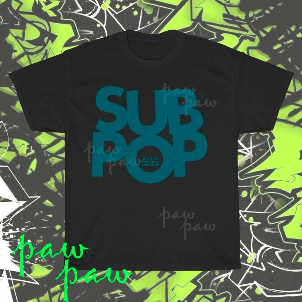 Новая американская футболка с логотипом лейбла Sub Pop Records, смешная, размеры от S до 5XL