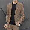 Men's Autumn/Winter 2024 Hong Kong Style Slim Fit Suit Jacket for Business, Weddings, and Formal Events.