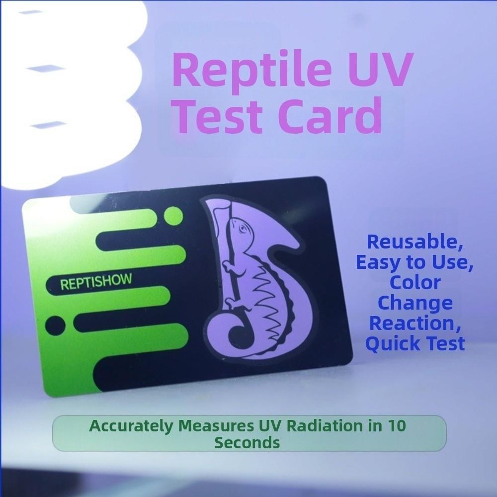 Reusable UVB Test Card Compact Size Reptile UV Meter Durable UV Test Card Breeding Enthusiasts