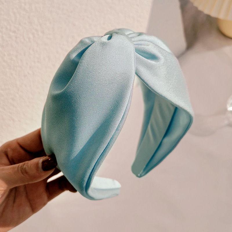 Middle Cross Fashion Headband Women Hair Fabric Craft Solid Color Tie Headdress Hairpin
