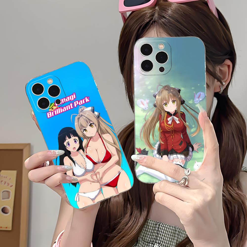 Чехол для телефона Amagi Brilliant Park для iPhone 17 16 15 14 13 12 11 X XR XS Air Pro Max Plus Mini Прозрачный Цветной Чехол Роскошный Красивый
