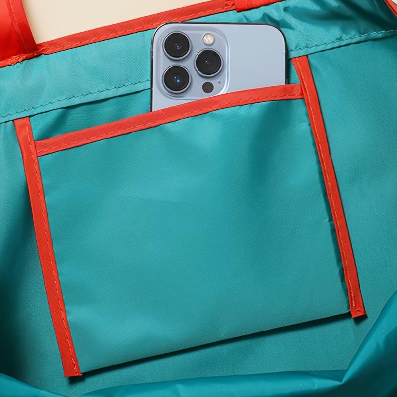 Женская сумка на двойном плечевом ремне, сумка-тоут, многоразовая сумка для покупок, плечевой рюкзак, большая вместимость, легко складывающаяся прямоугольная форма, материал полиэстер