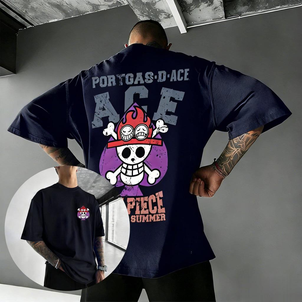 Unisex Ace One Piece Anime Graphic T Shirt Men Women 2026 Summer Cotton Short Sleeve Tee Streetwear Casual Top Skull Y2k Clothes