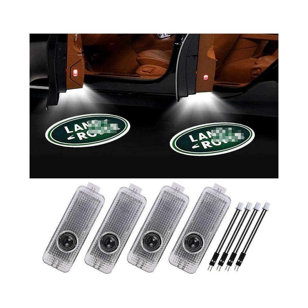 4pcs Car Door Led Logo Lights for Land Rover, 3d Wireless Welcome Courtesy Projector Ghost Shadow Li