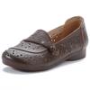 2024 Новые ретро балетки женские летние туфли без застежек женские кожаные мокасины ажурные офисные туфли на плоской подошве женские
