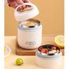 2-Tier Breakfast Warmer Soup Cup Insulated Lunch Bag Vacuum Thermal Lunch Box 304 Stainless Steel