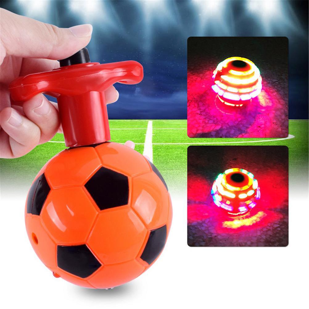 LED Light Up Flashing Rotary Scope for Kids Music Flash Light Football Toy Electric Fingertip