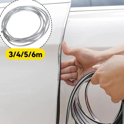 3 м/4 м/5 м/6 м кромка двери автомобиля царапины кондиционер автомобильный выход декоративная полоса сетка молдинг отделка протектор хром UStyle