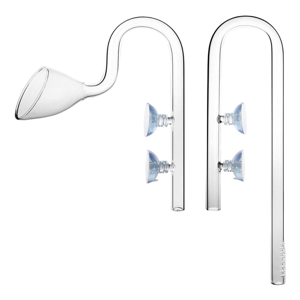 Стеклянные трубки Lily Pipe из боросиликатного стекла для подачи и забора воды - Сачок для поверхности воды в аквариуме, Фильтрация для кристально чистых аквариумов с растениями