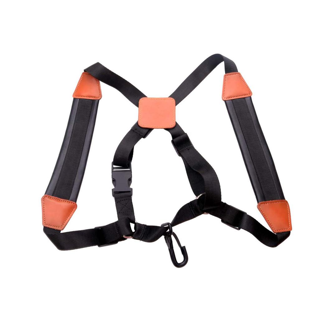 Saxophone Strap Sax Shoulder Strap Adjustable Padded Leather Strap for Soprano Alto Baritone
