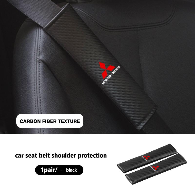 For Mitsubishi 1/2PCS Car Seat Belt Covers Shoulder Cushion Protector Pad Outlander Lancer Eclipse Mirage Xpander Attrage