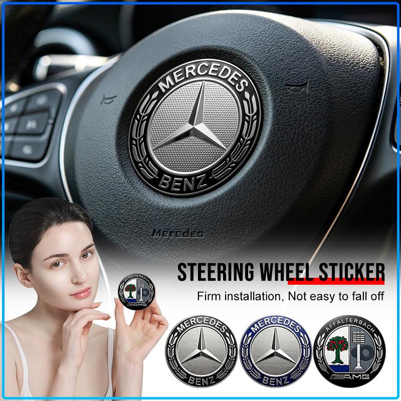 Для Mercedes Benz AMG A B C E G R S CLA CLK Класса GLA GLC GLE GLK C200 C200L C230 C240 Автомобильный Руль Наклейка Значок Декор Автоаксессуары