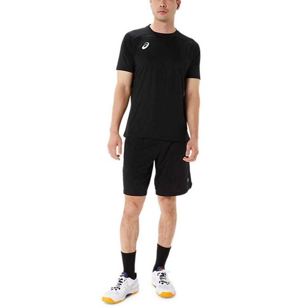 ASICS T Shirts Men's Black Crew Neck Moderate 2051A318-001