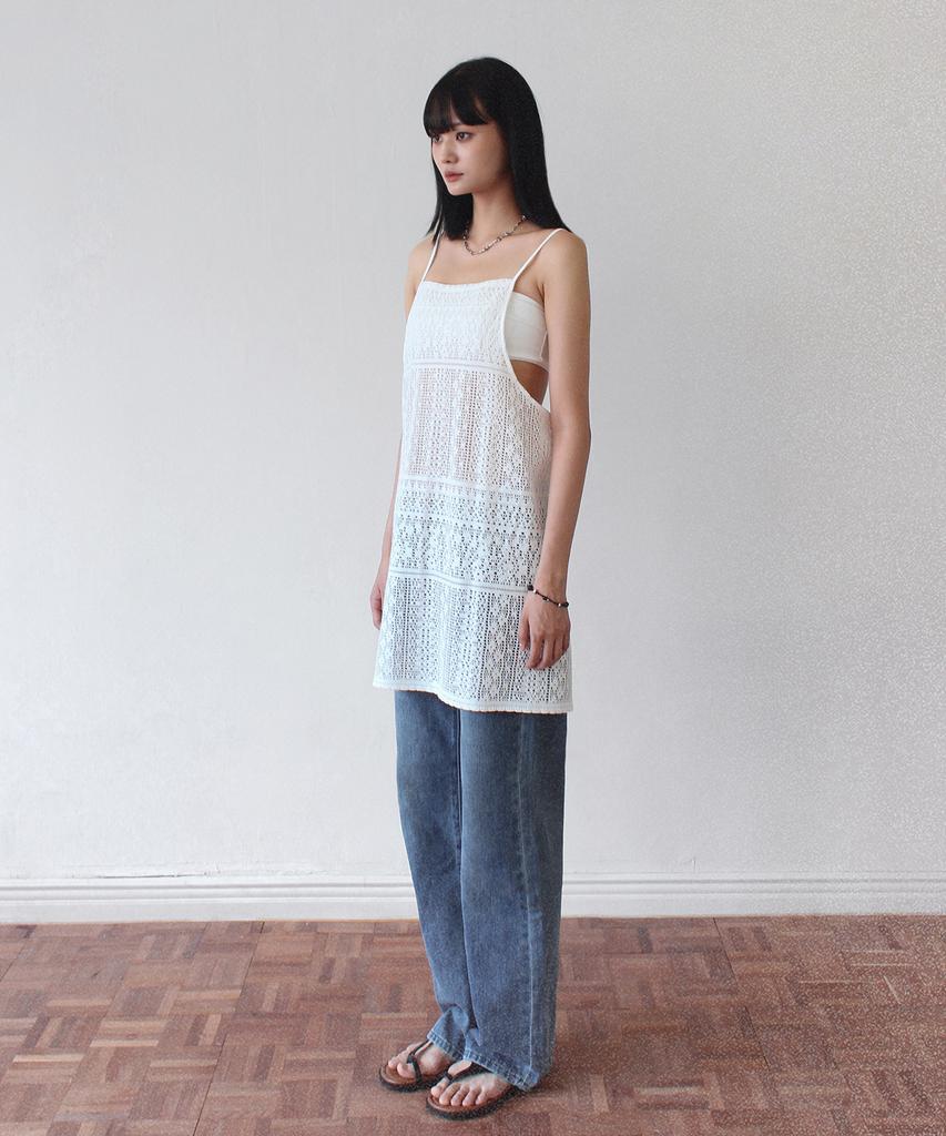 Кружевное платье-фартук RUBATI Marrakech Crochet_Белый
