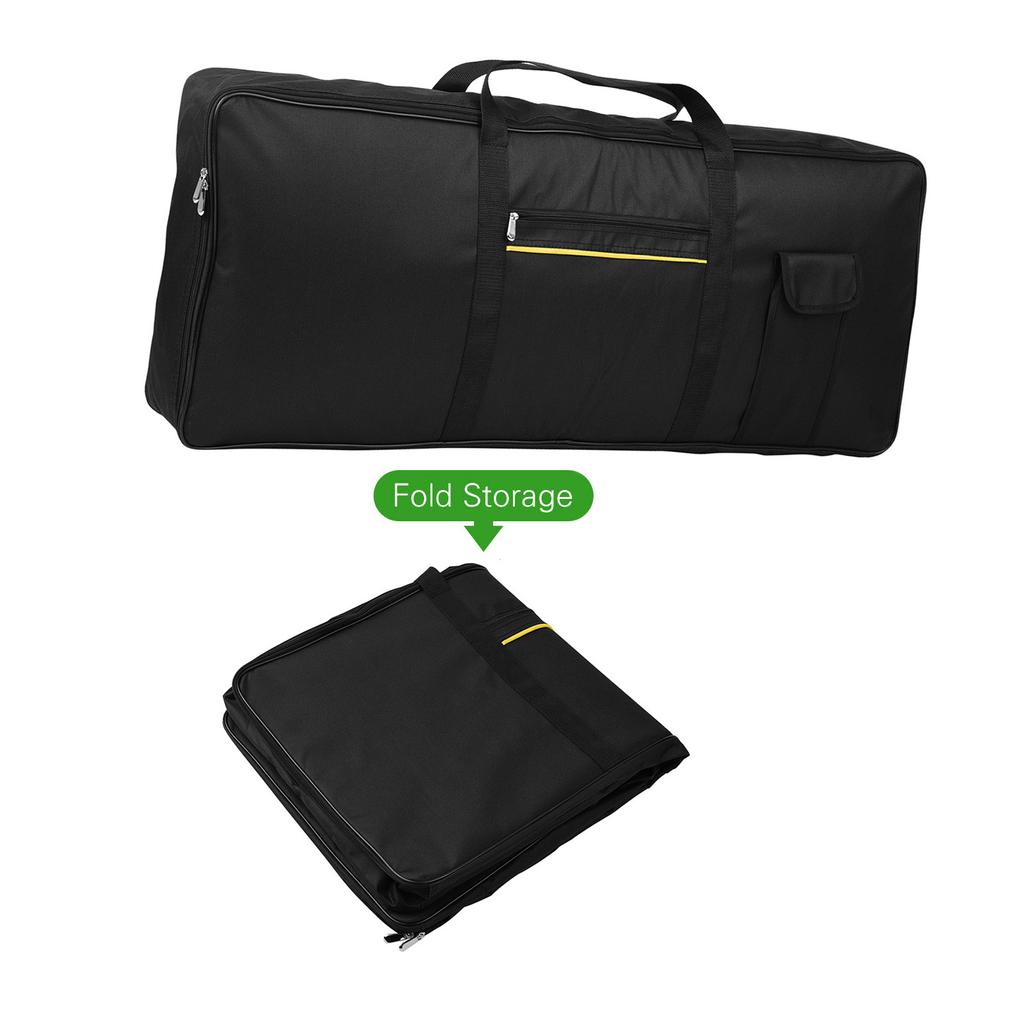 61 Key Electronic Piano Bag 420D Oxford Cloth Portable Electric Piano Storage Bag with Zippered Pocket for Electric Piano Keyboard Gig Bag