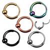 2X Captive Bead Hoop Ring Earring Ear Cartilage Eyebrow Nose Tragus Body Piercing Jewelry