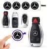 MEA4   14mm Car Key 3D Aluminum Logo Replacement Sticker Accessories For Mercedes-Benz GLC X253 X254 C-Class W205 W206 A-Class W177 GLA
